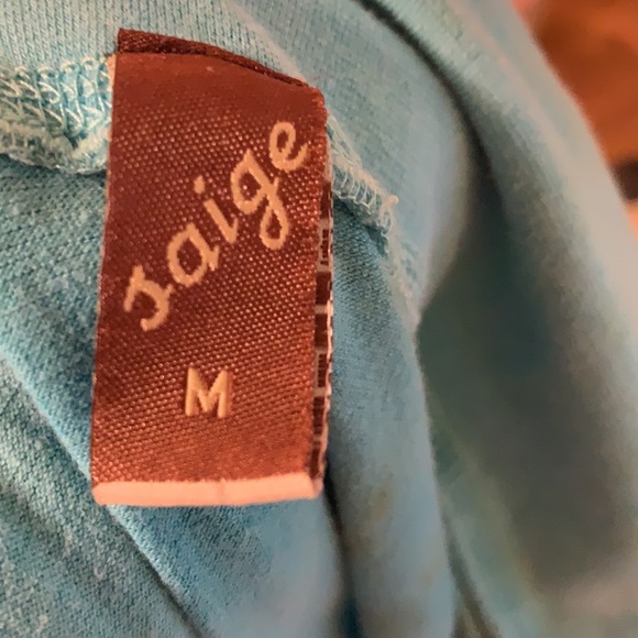 Turquoise Strapless Tie dye Peasant Dress - Picture 3 of 4